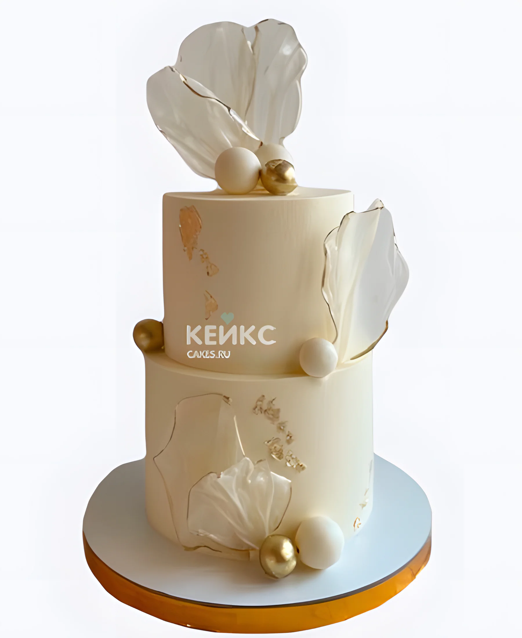 Бежевый свадебный торт Сокровище Фото