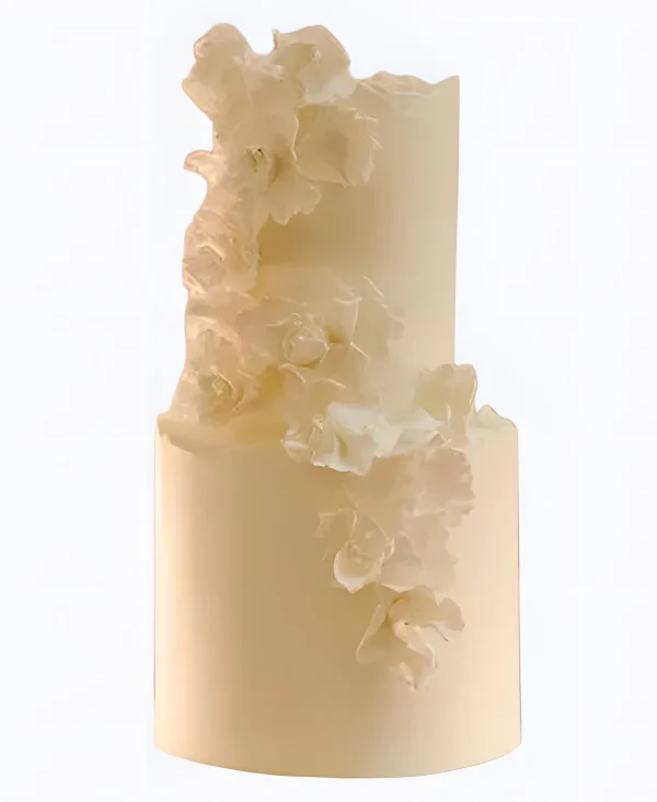 Бежевый торт свадебный Фото