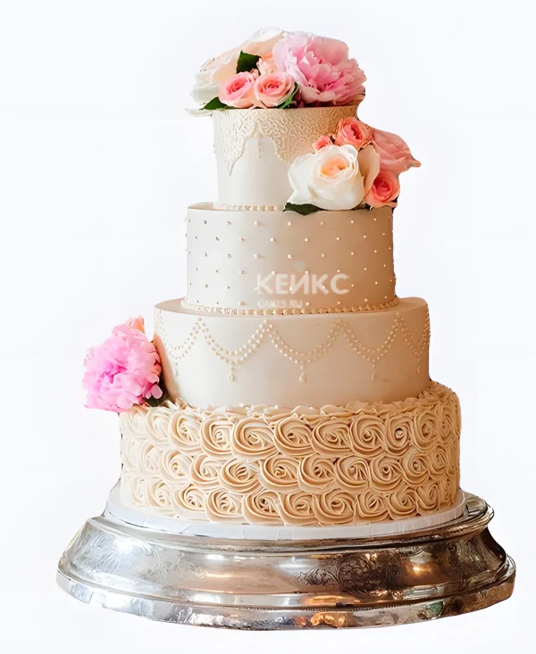Большой свадебный торт Элегантность Фото