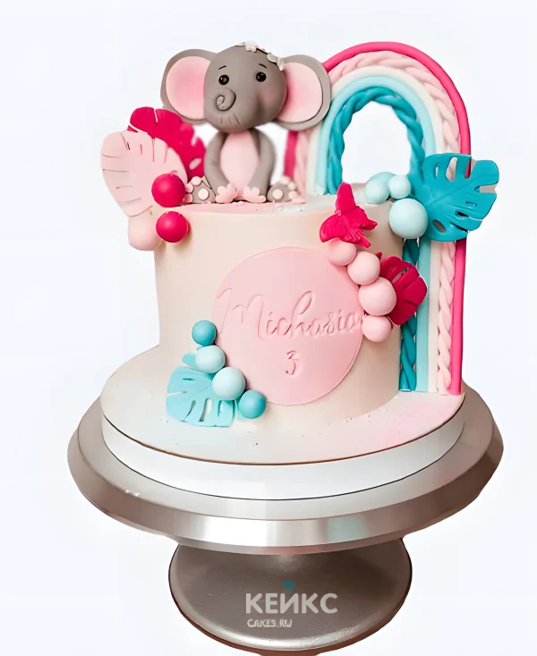 Детский торт с мастикой и мастичными фигурками Фото