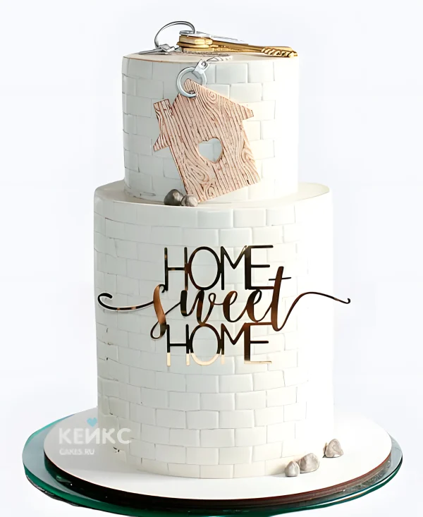 Двухъярусный торт на новоселье Фото