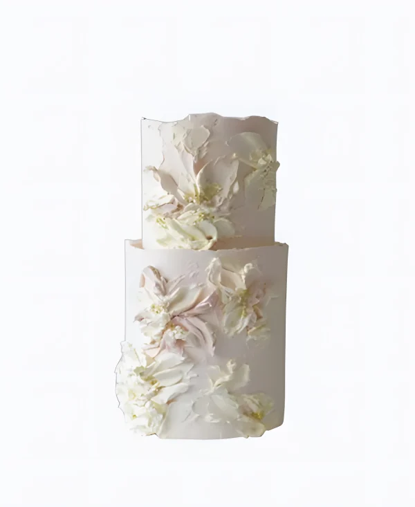 Эстетичный трендовый торт на свадьбу в пастельных тонах Фото