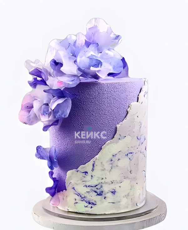 Фиолетовый торт на день рождения Фото