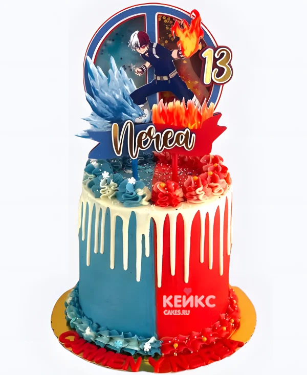 Яркий торт My Hero Academia Фото