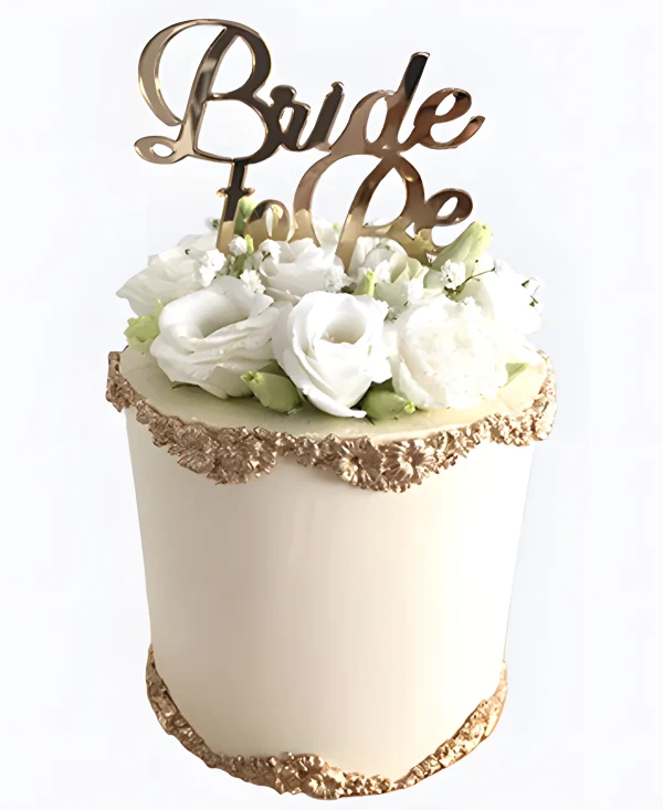 Изящный торт с цветами на сватовство Фото