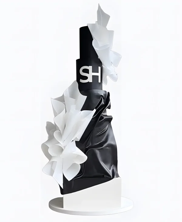 Корпоративный торт Черно-белая элегантность Фото