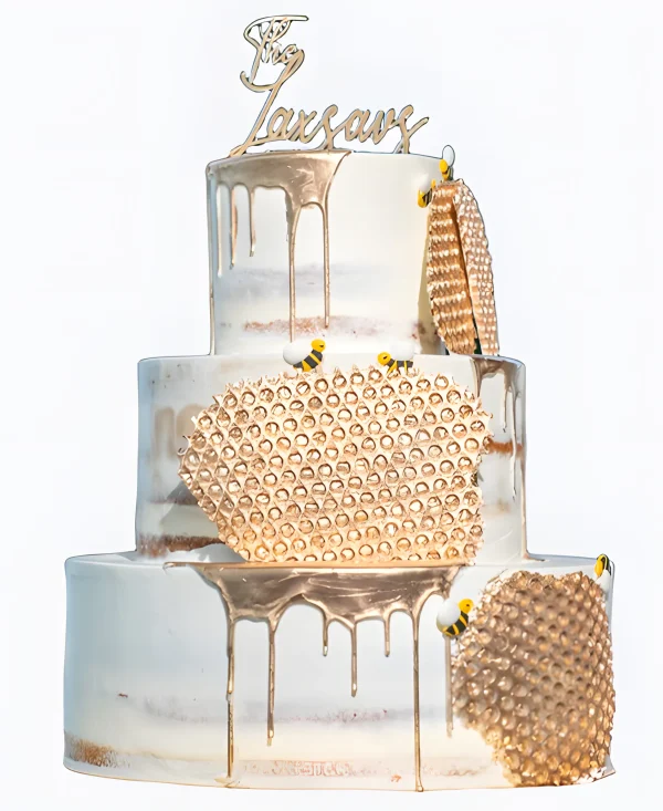 Корпоративный торт Пчелиные соты Фото