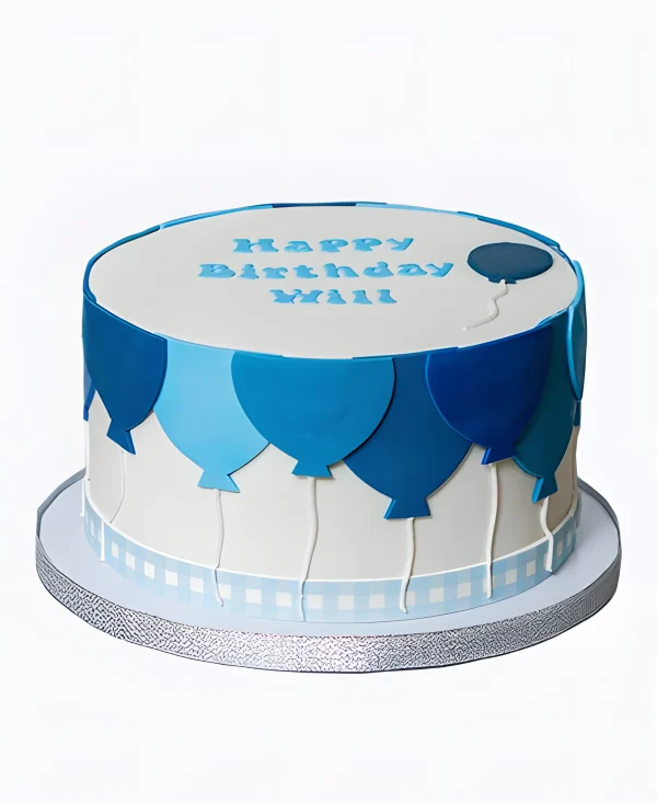 Корпоративный торт Синие шарики Фото