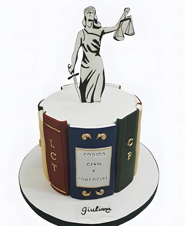 Корпоративный торт Статуя правосудия Фото