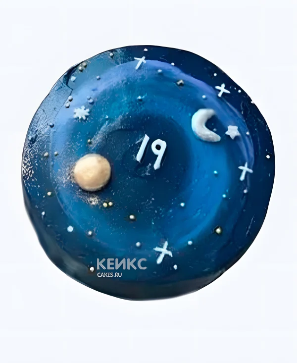 Космический бенто-торт на 19 лет Фото