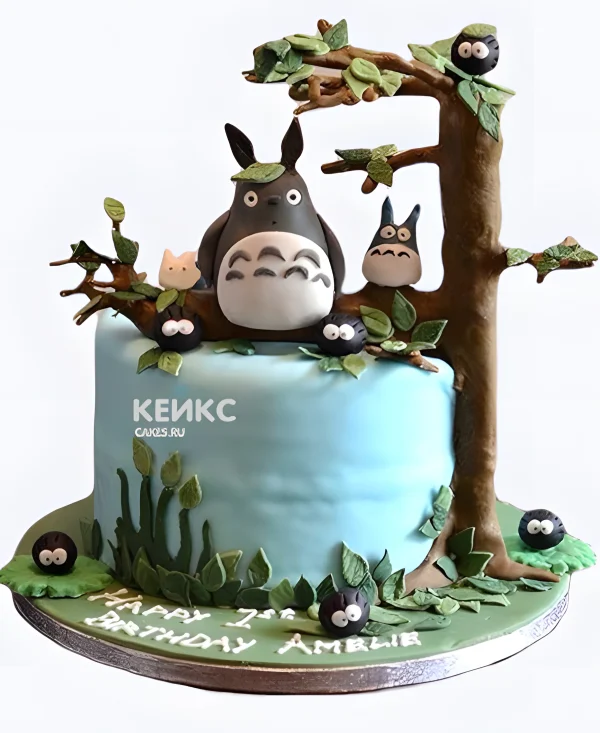 Торт с деревом и Тоторо Фото