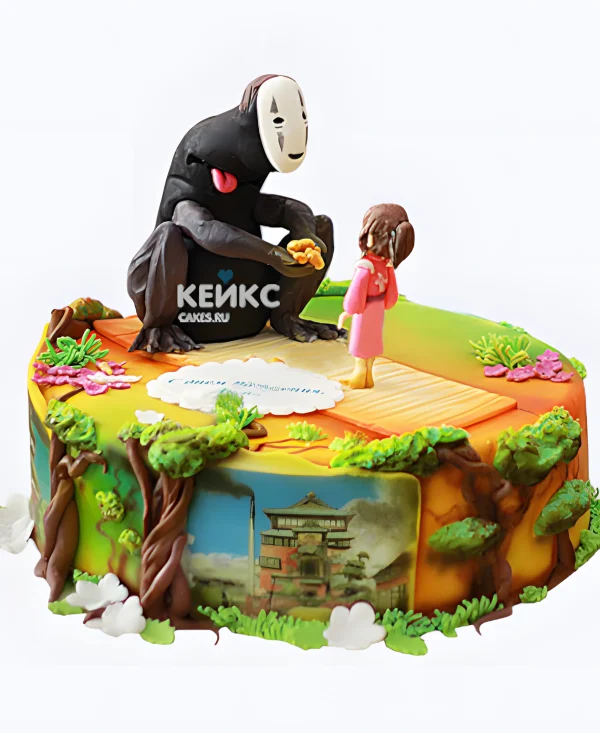 Торт с фигурками Унесенные призраками Фото