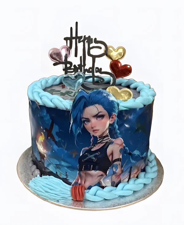 Красивый торт на день рождения Аркейн Фото