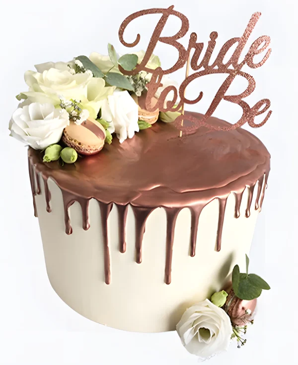 Красивый торт на сватовство с цветами Фото