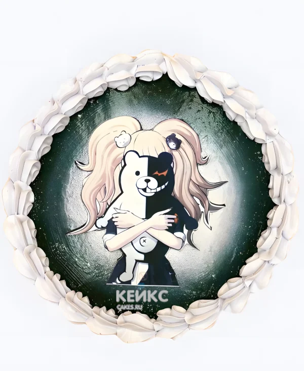 Кремовый торт на день рождения аниме Данганронпа Фото