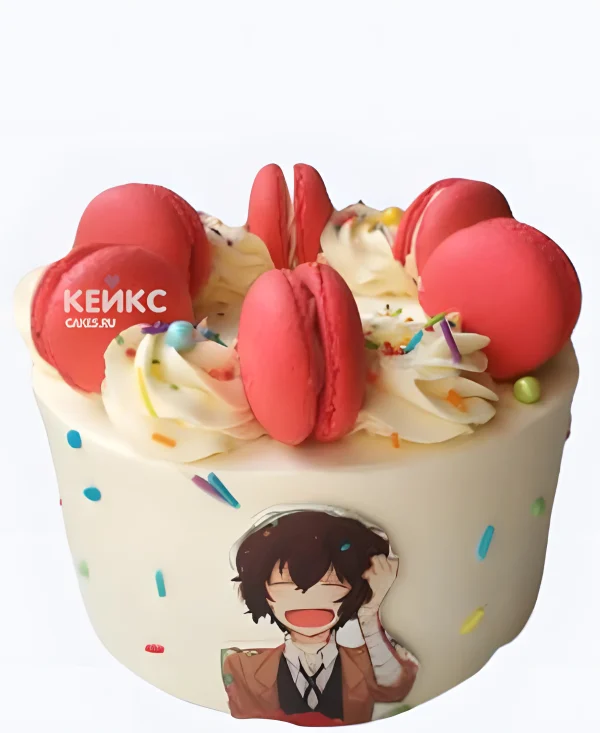 Прикольный торт с аниме Бродячие псы Фото