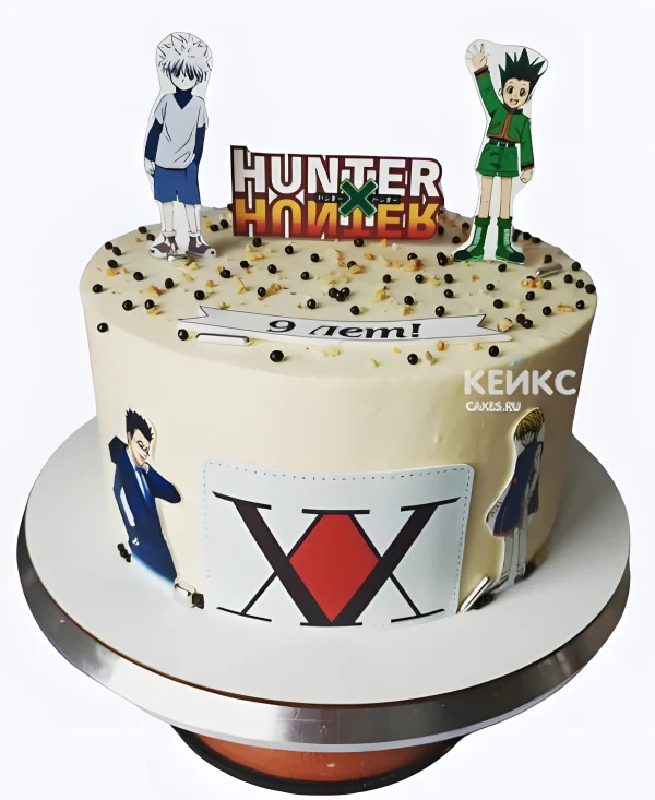 Кремовый торт с фотопечатью по аниме Хантер х Хантер Фото