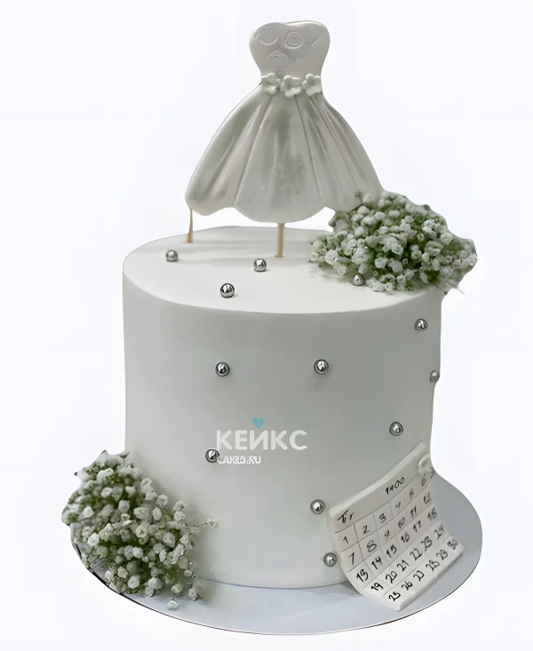 Круглый свадебный торт Главный день Фото