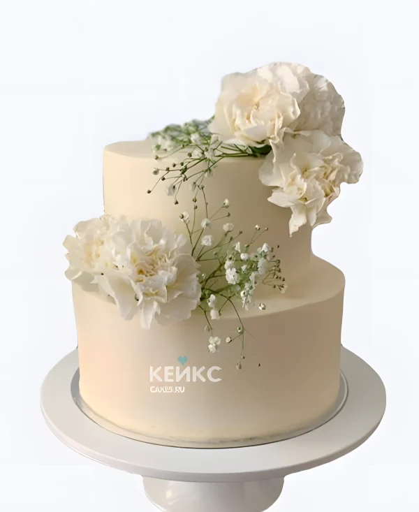 Круглый свадебный торт Классика Фото