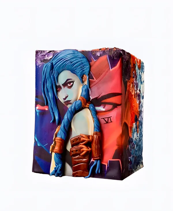 Квадратный торт на день рождения Аркейн Фото