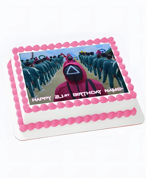 Квадратный торт с фотопечатью Фото