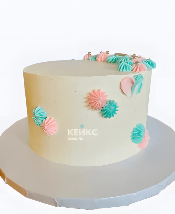 Минималистичный гендер-торт Фото