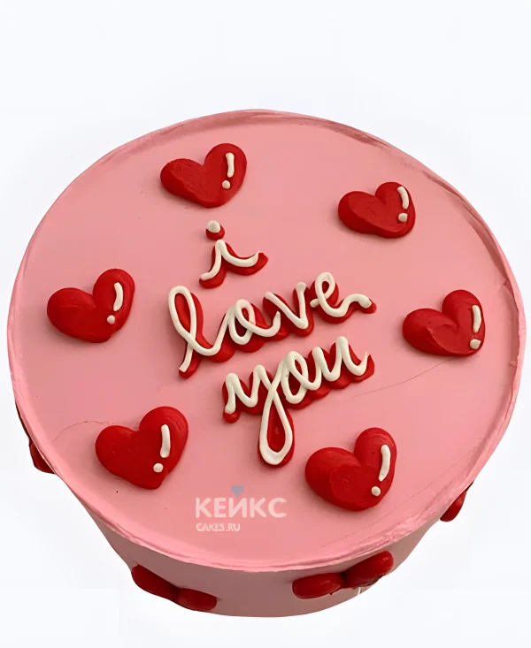 Бенто-торт «I love you» на 14 февраля Фото