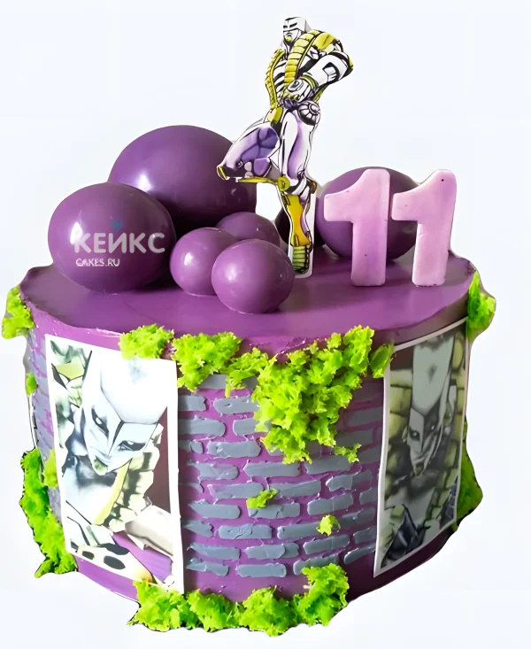 Необычный торт на день рождения Невероятные приключения ДжоДжо Фото
