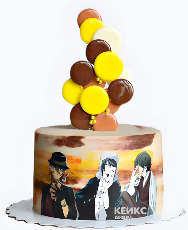 Торт с фотопечатью из аниме Фото