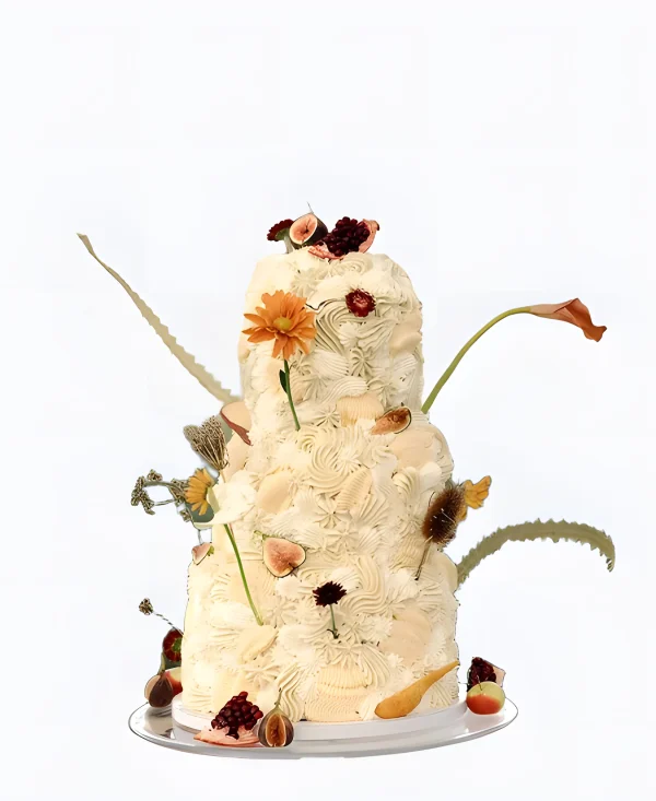 Необычный трендовый торт с инжиром на свадьбу Фото