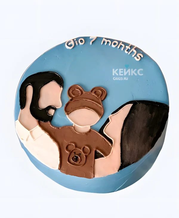 Нежный детский торт на 7 месяцев Фото