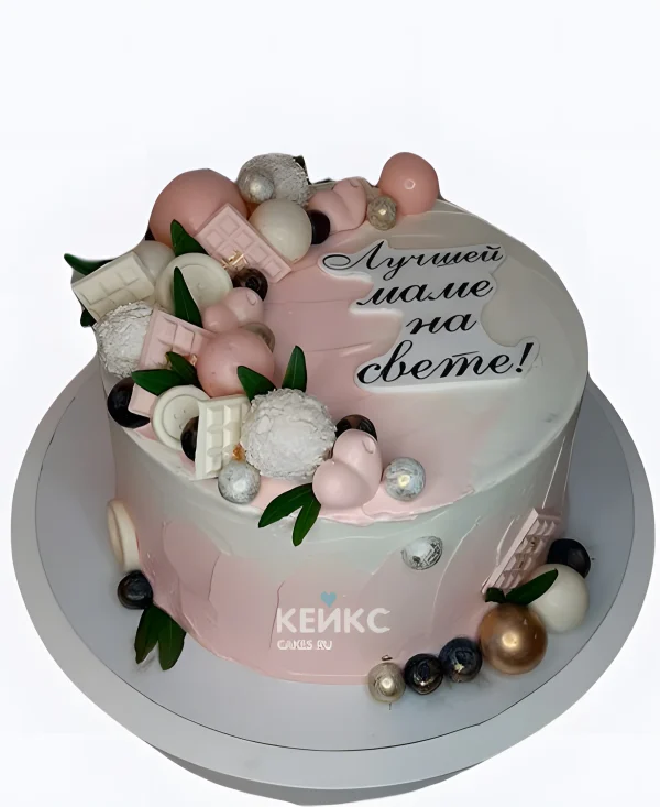 Нежный торт на день матери Фото