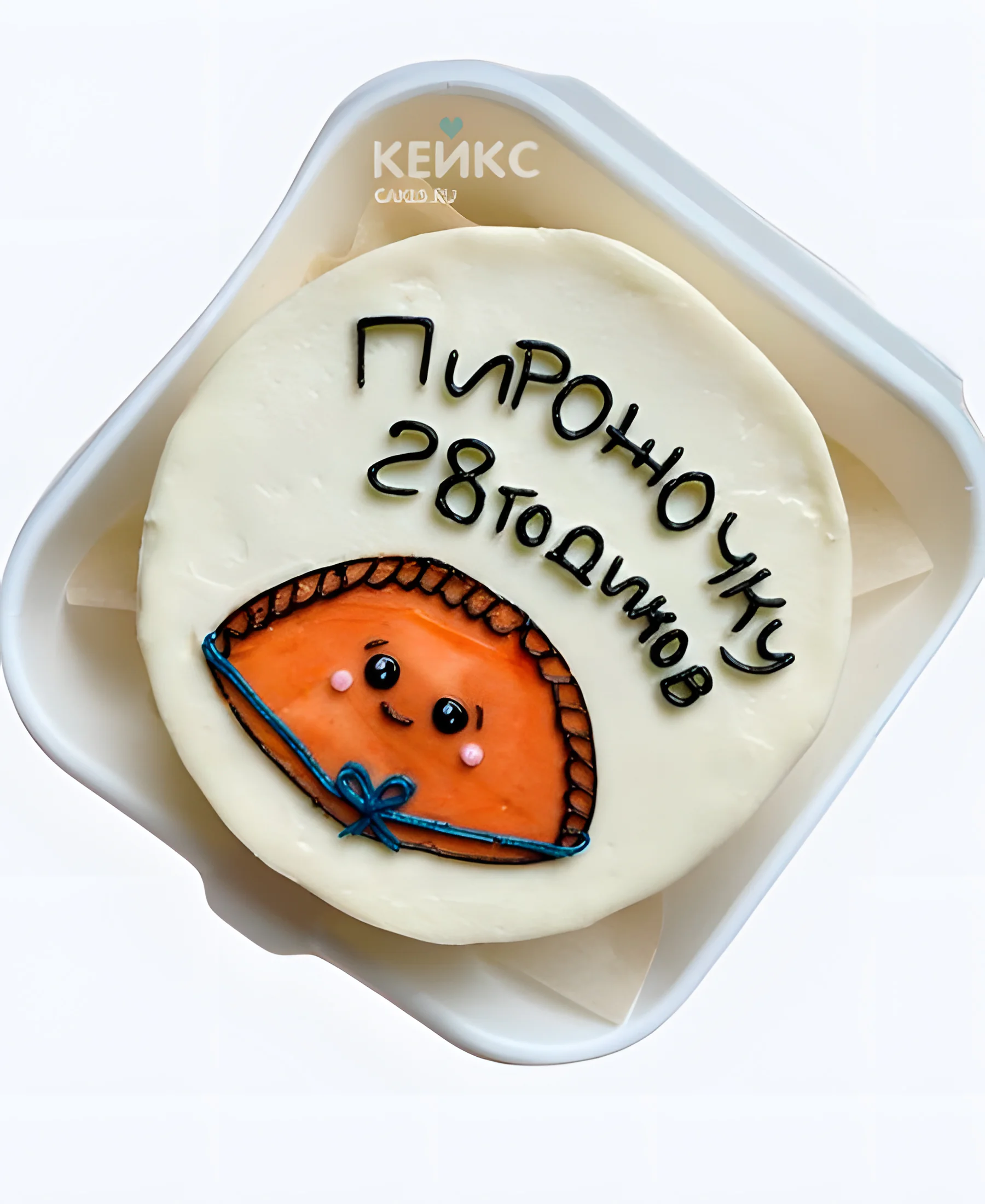 Очаровательный бенто-торт на 28 лет Фото