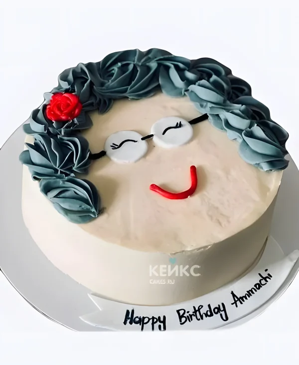 Очаровательный торт бабушке на юбилей Фото