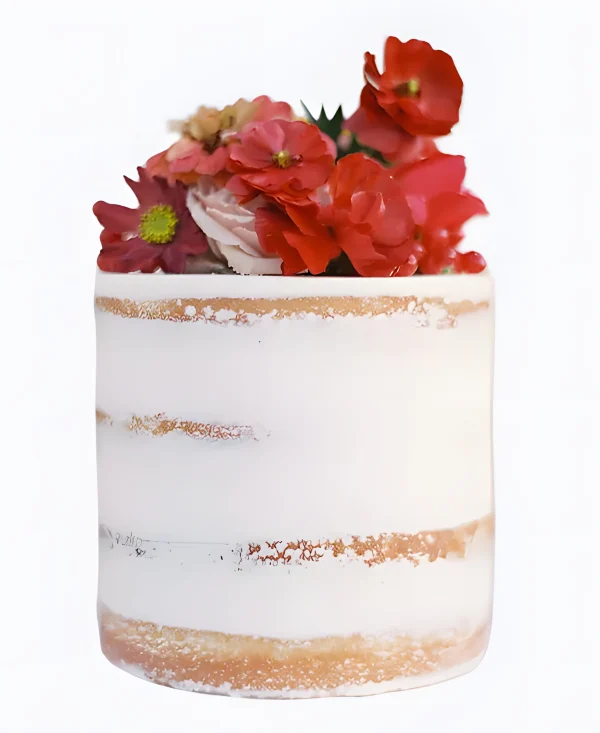 Открытый торт Алый букет Фото