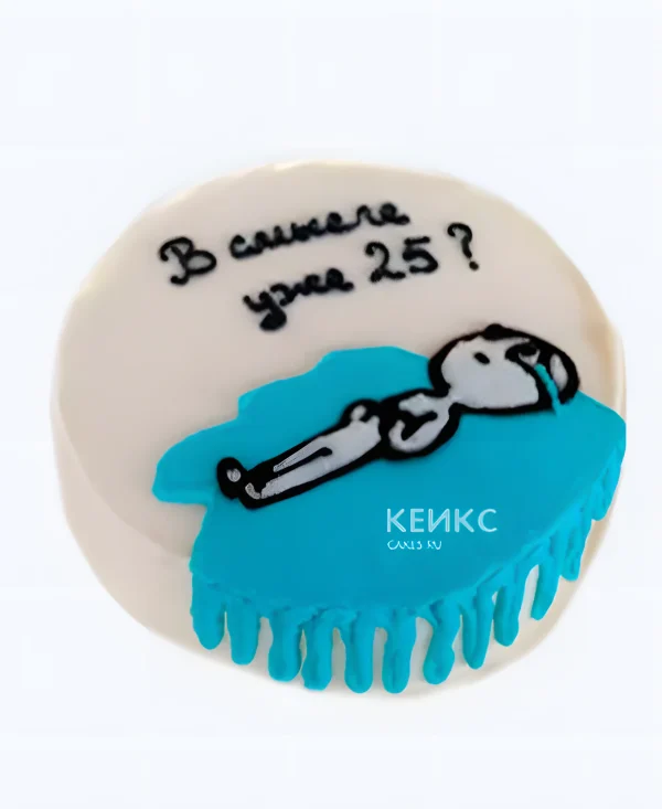 Прикольный бенто-торт на 25 лет с человеком Фото