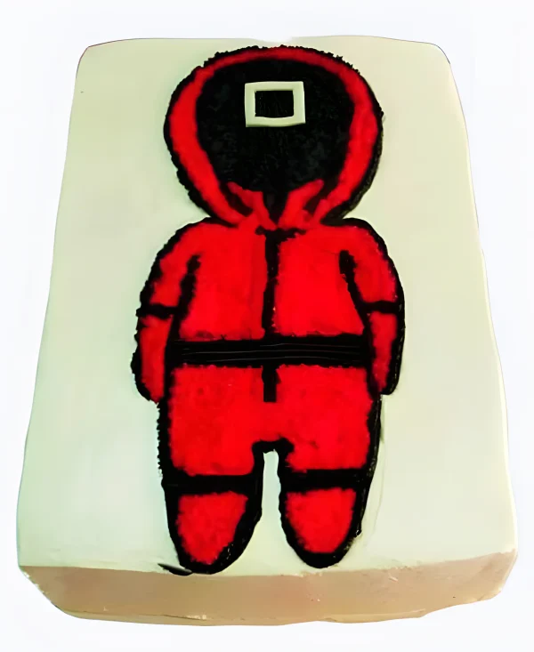 Прямоугольный торт Игра в кальмара Фото