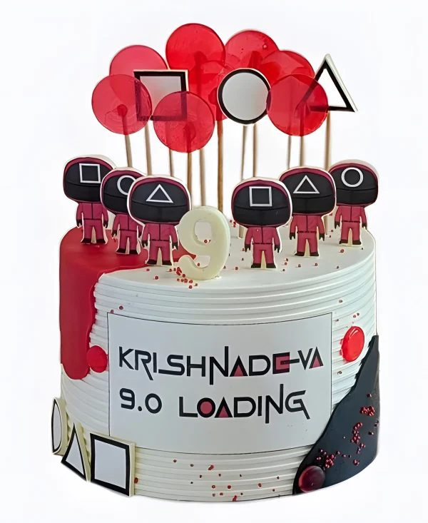 Рифленый торт с леденцами Фото