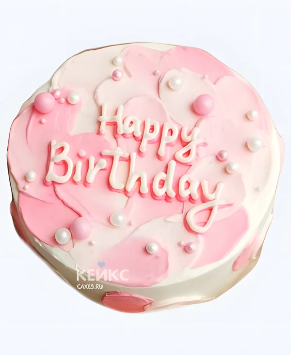 Розовый бенто-торт на 11 лет с бусинами Фото