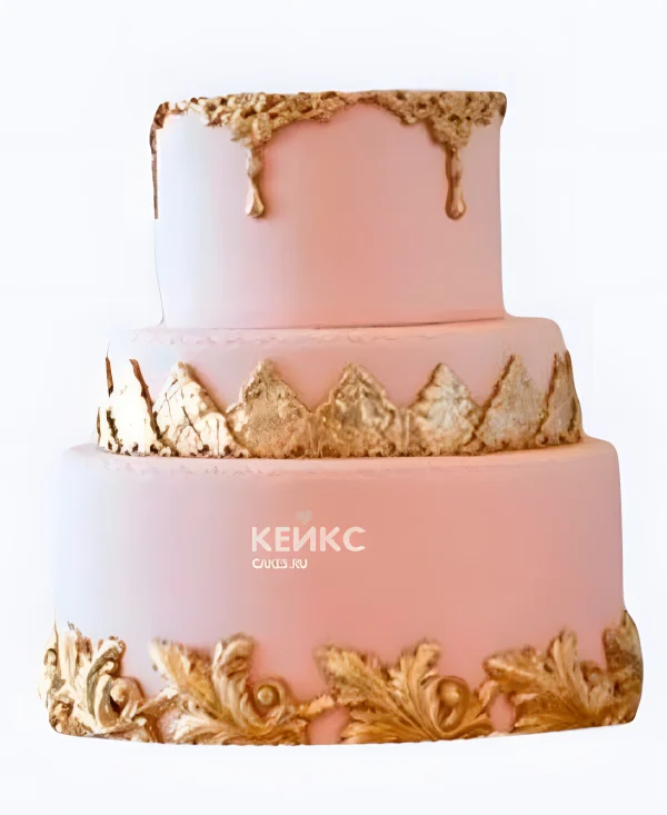 Розовый свадебный торт Королева Фото