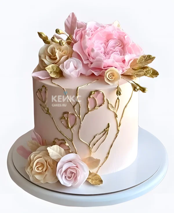 Стильный торт на день свадьбы 10 лет Фото