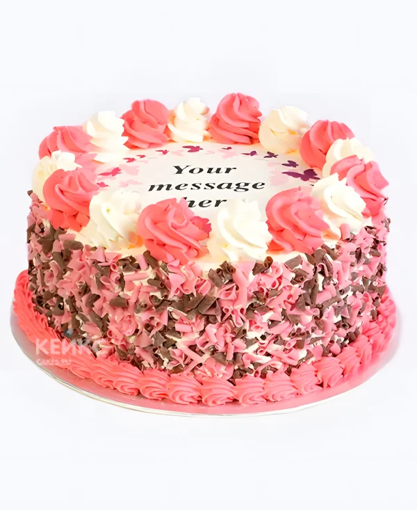Розовый торт девочке на день рождения Фото