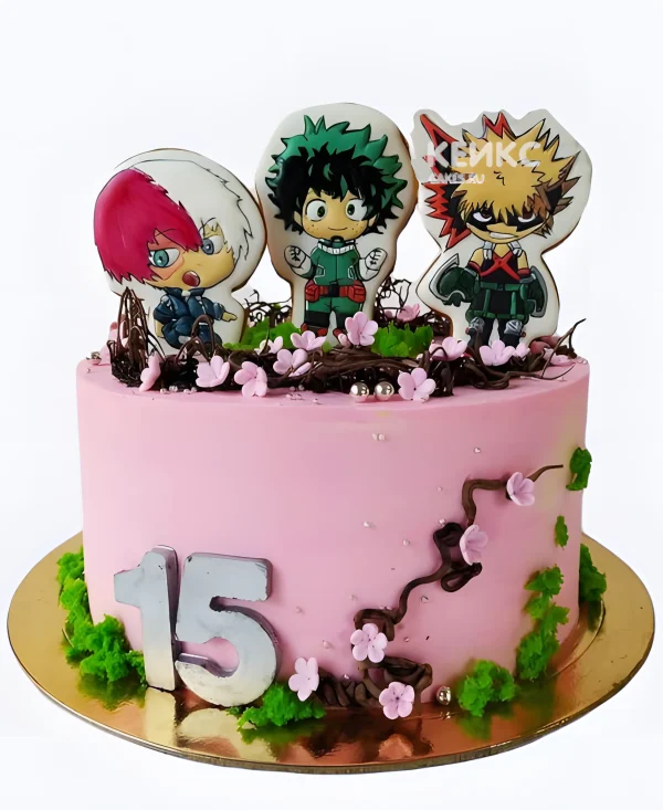 Торт с фигурками из аниме Моя геройская академия Фото