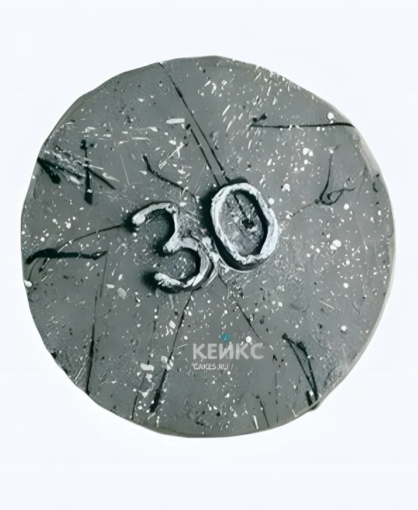 Серый бенто-торт на 30 лет Фото