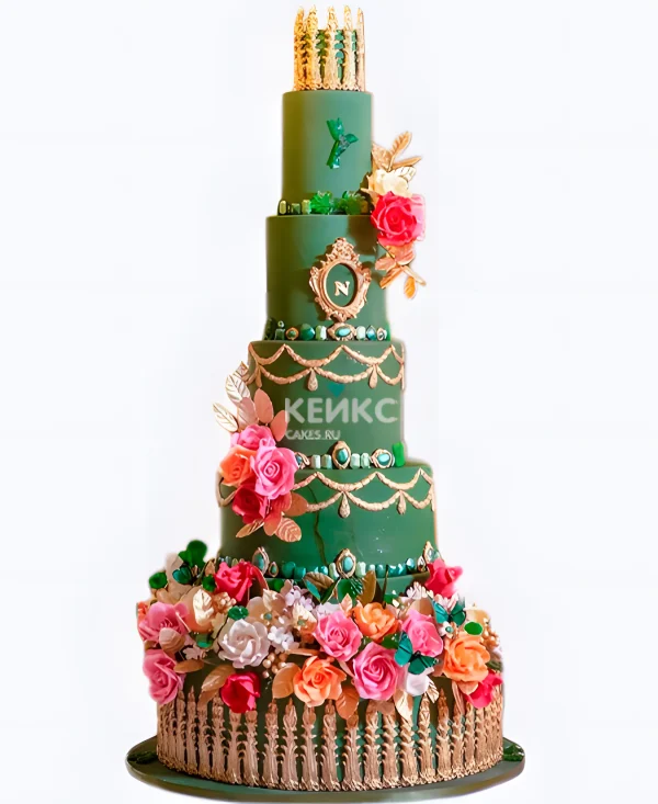 Шикарный свадебный торт Корона Фото
