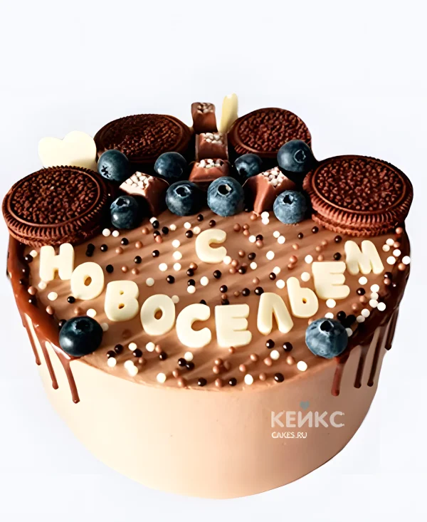 Шоколадно-ягодный торт на новоселье Фото