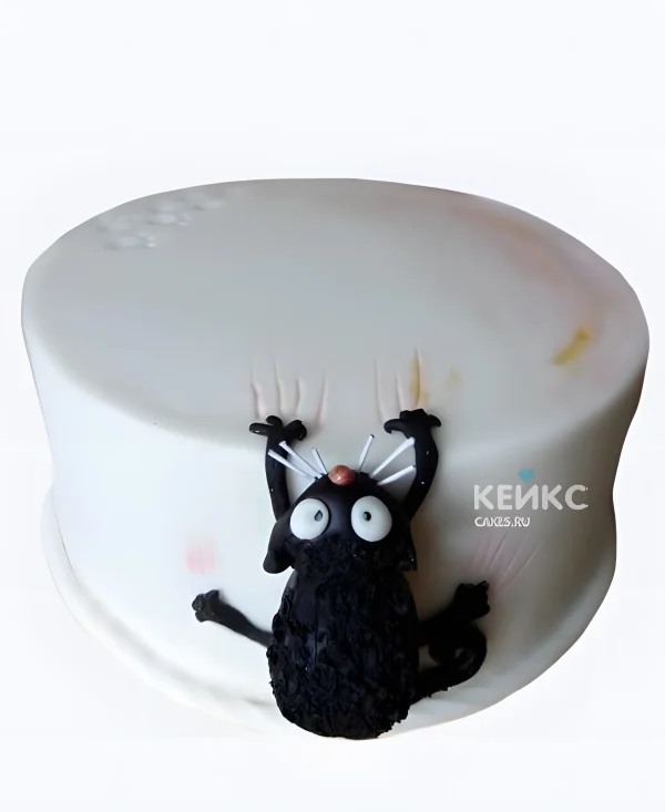 Смешной торт с котиком для девочки Фото