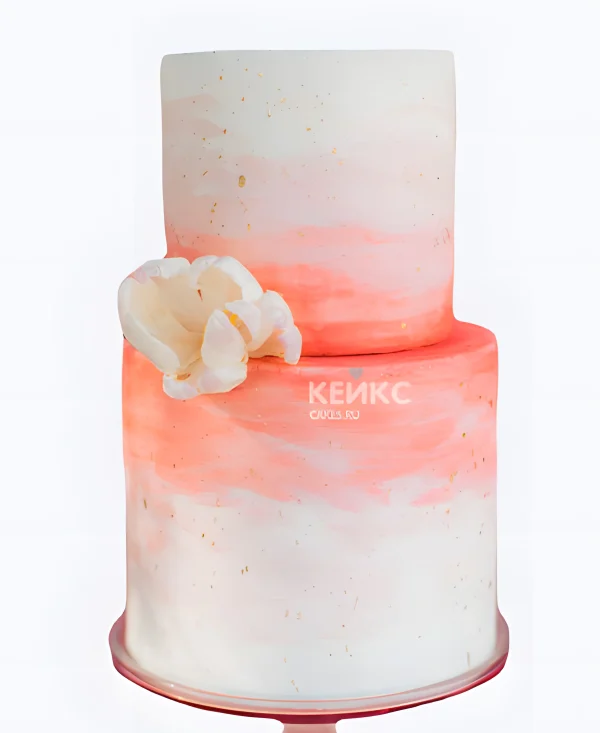 Свадебный торт с градиентом Минимализм Фото