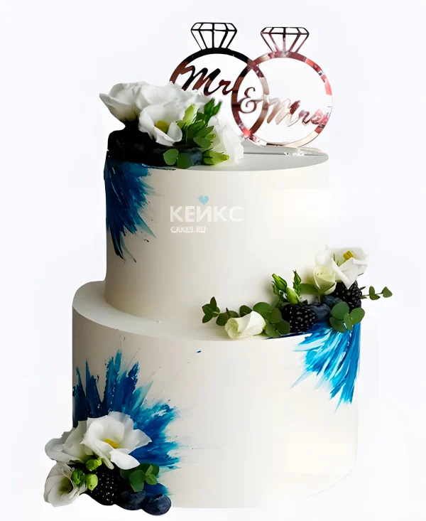 Свадебный торт с градиентом Мистер и Миссис Фото