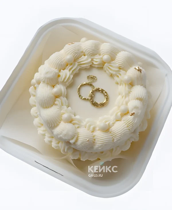 Бенто-торт торт с обручальными кольцами Фото